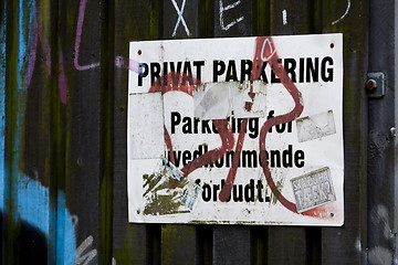 Image showing Privat Parkering