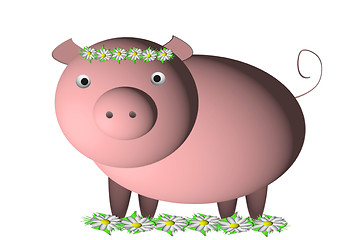 Image showing pink pig