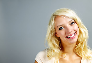 Image showing Smiling young woman portrait