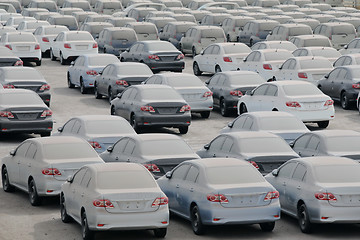 Image showing Dusty Cars in the Port