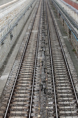 Image showing Rails in the city