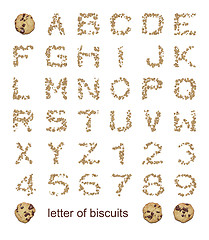 Image showing letters of biscuits