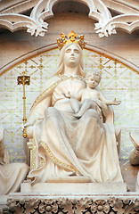 Image showing Madonna and Child Jesus on the throne