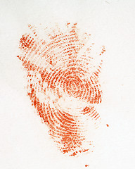 Image showing Bloody fingerprint