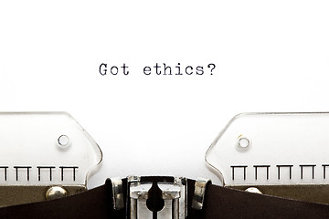 Image showing Typewriter Got Ethics