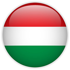 Image showing Hungary Flag Glossy Button