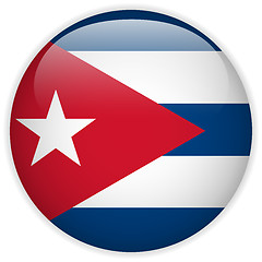 Image showing Cuba Flag Glossy Button