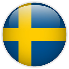 Image showing Sweden Flag Glossy Button