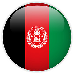 Image showing Afghanistan Flag Glossy Button