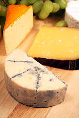 Image showing Blue Brie cheeseboard