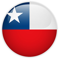 Image showing Chile Flag Glossy Button