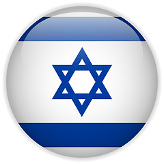 Image showing Israel Flag Glossy Button