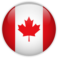 Image showing Canada Flag Glossy Button