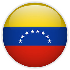 Image showing Venezuela Flag Glossy Button