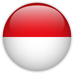 Image showing Monaco Flag Glossy Button