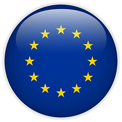 Image showing Europe Flag Glossy Button