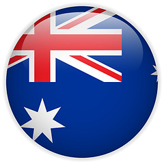 Image showing Australia Flag Glossy Button