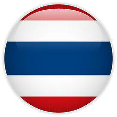 Image showing Thailand Flag Glossy Button