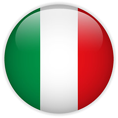 Image showing Italy Flag Glossy Button