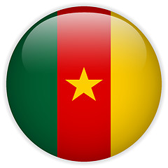 Image showing Cameroon Flag Glossy Button