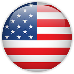 Image showing United States Flag Glossy Button