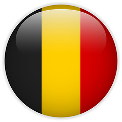 Image showing Belgium Flag Glossy Button