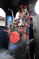 Image showing Steam locomotive cockpit