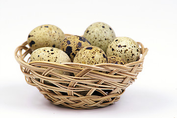 Image showing Eggs in basket