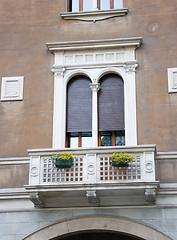 Image showing classical window with a balcony