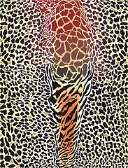 Image showing Wild animal pattern printed background