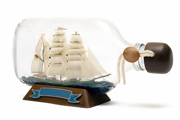 Image showing Ship in a Bottle w/ Path
