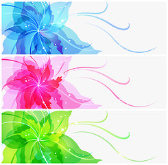 Image showing Triple EPS10 colorful flower background