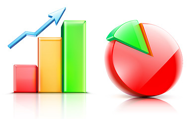 Image showing shiny bar and pie chart