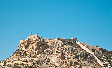 Image showing Santa Barbara castle in Alicante, Spain