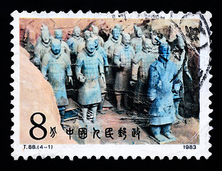 Image showing A Stamp printed in China shows Terracotta, 1983