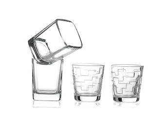 Image showing Vodka shots isolated on white