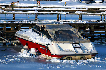 Image showing Boat in ice