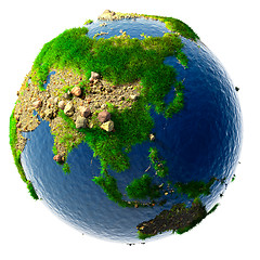 Image showing Detailed concept nature of the Earth in miniature