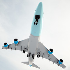 Image showing Big passanger airplane taking off