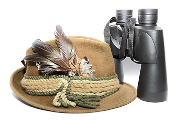 Image showing hat and binoculars