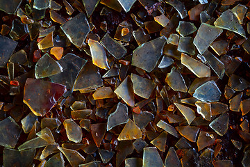 Image showing Dirty glass shards - industrial waste background