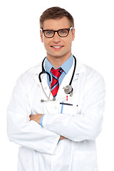Image showing Attractive portrait of confident male doctor