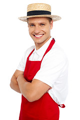Image showing Relaxed portrait of smiling handsome chef