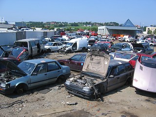 Image showing At a scrapyard