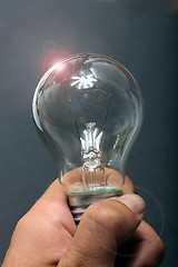 Image showing plain light bulb in human hand