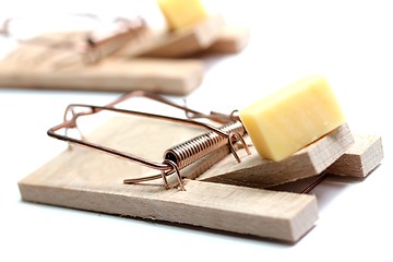 Image showing mouse trap with cheese