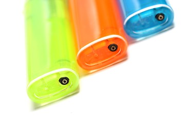 Image showing three colorful lighters