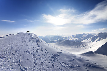 Image showing Top station of ropeway in nice day