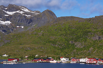 Image showing Norwegian fishing village