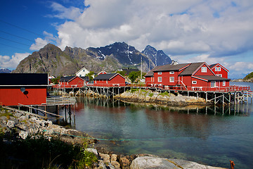 Image showing Rorbu fishing huts